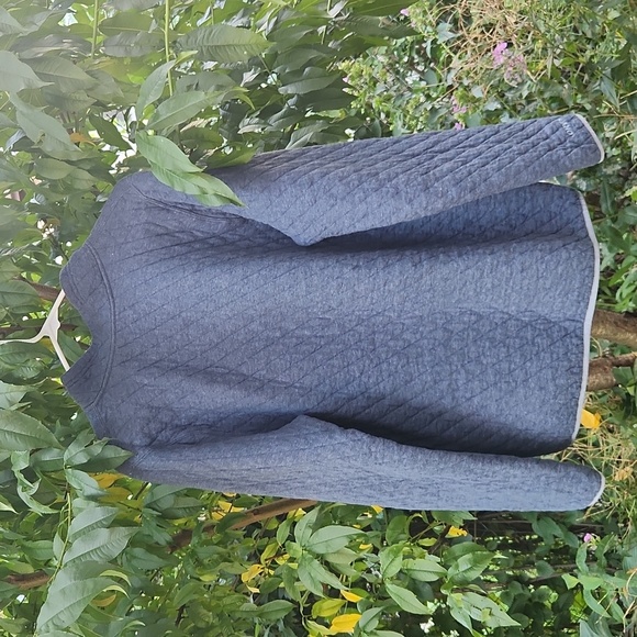 Orvis Men's Fall, Winter, Pullover Blue Casual Sweater with V-Neck Buttons - Picture 3 of 7